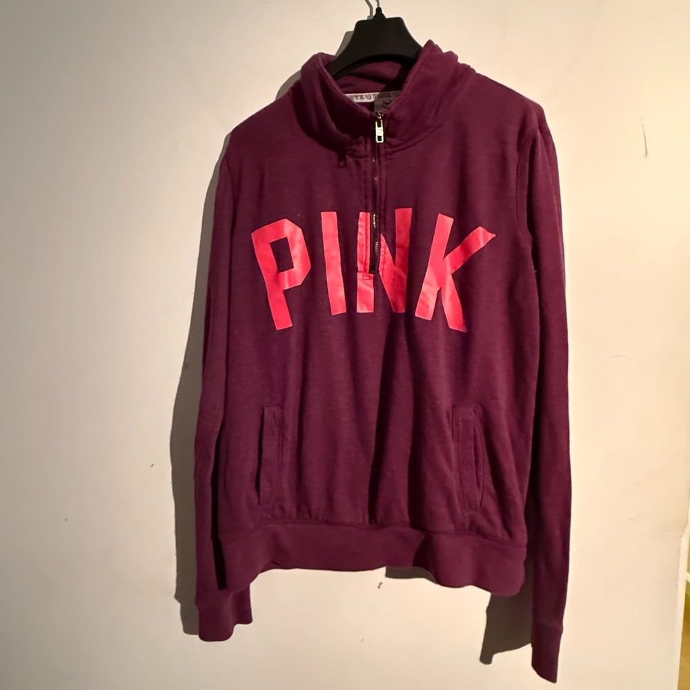 Pink Victorias Secret quarter zip medium sweatshirt purple